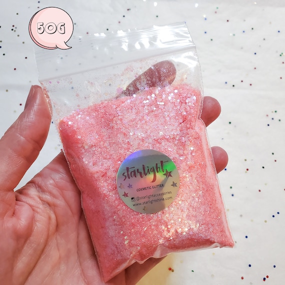 50g Pack/bag of Iridescent White Fine High Quality Glitter 4 Craft Or Nail  Art