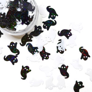 Halloween Ghost Sequin Glitter Mix, Glitter for face nail art, Loose glitter for tumbler resin, Craft glitter supplier, Casper Ghost Glitter image 6