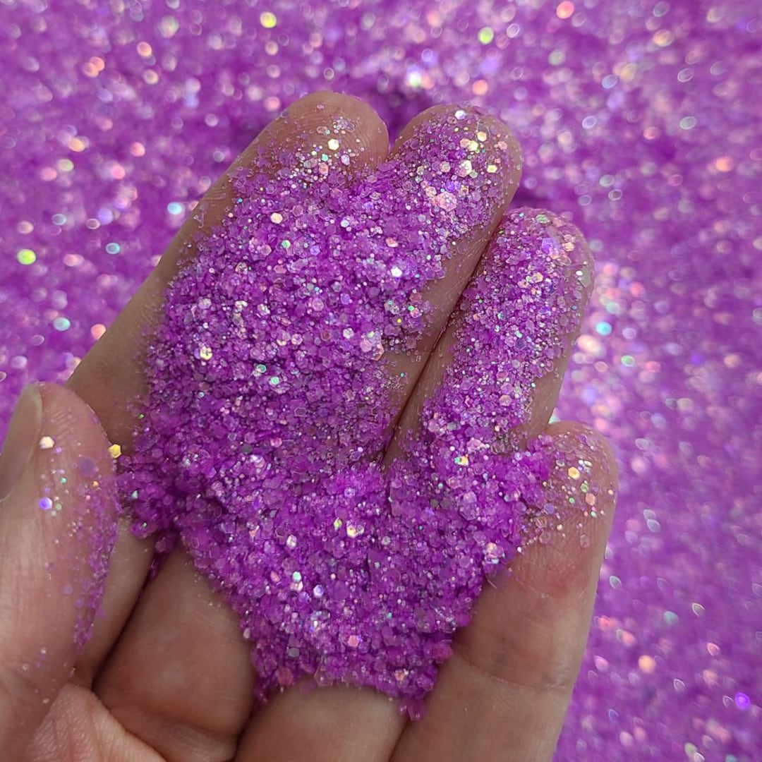 Purple Chunky Glitter Mix, Glitter Face Body Hair Nail Art, Loose