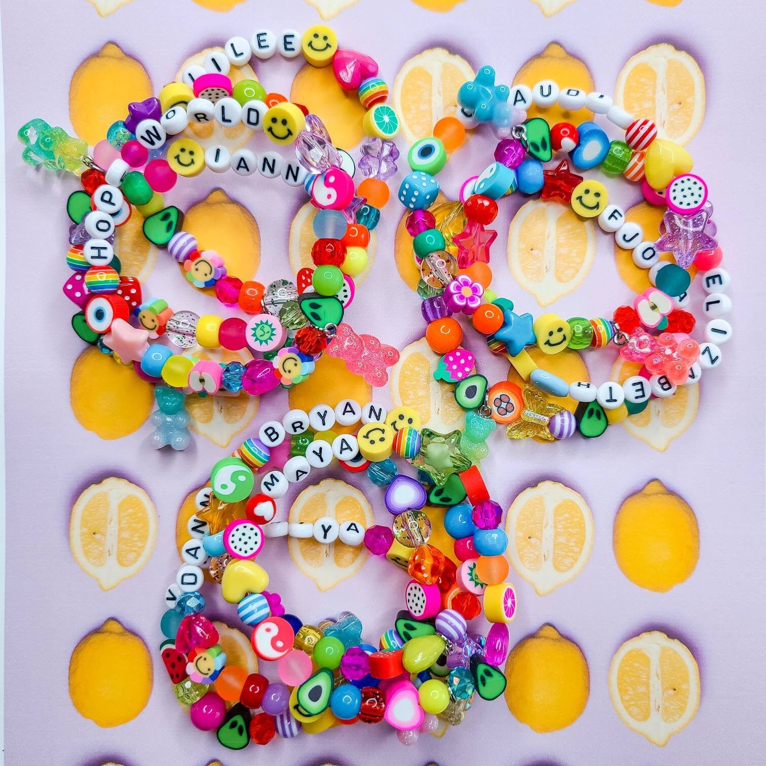 Y2k Customizable name beaded bracelet | Kandi PLUR 80s 90s inspired |…