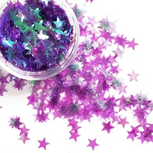 Iridescent Purple Star Chunky Glitter for Face Hair Nail Art - Etsy