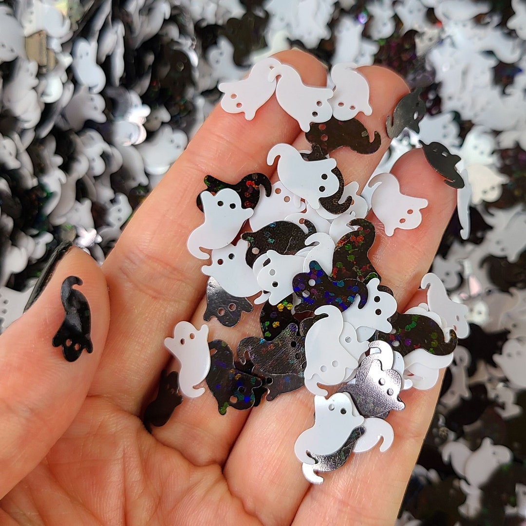 Halloween Ghost Sequin Glitter Mix, Glitter for Face Nail Art, Loose