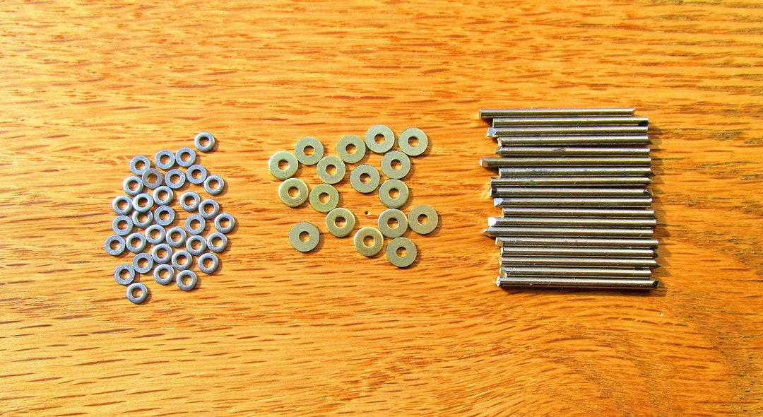 Straight Razor Repair Kit 8 Sets of NICKEL/SILVER Pins Washers & Pivot