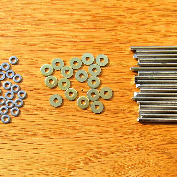 Straight Razor Repair Kit 8 Sets of NICKEL/SILVER Pins Washers & Pivot Washers