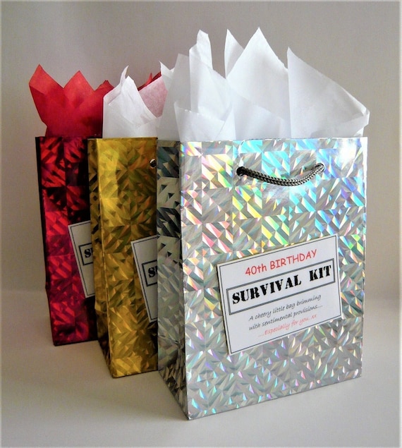 40th Birthday Survival Kit MALE Novelty Gift Fun Birthday Present