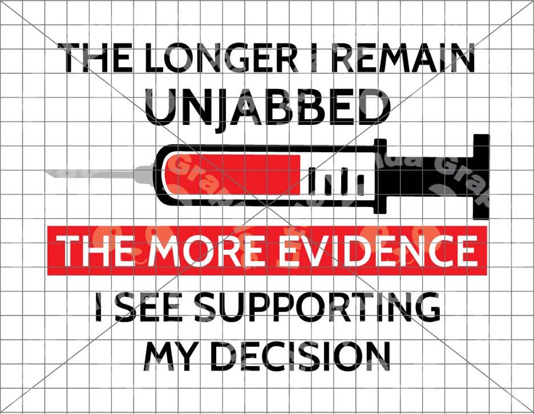 The Longer I Remain Unjabbed ( Svg Eps Ai Dxf Pdf Png ) - Etsy