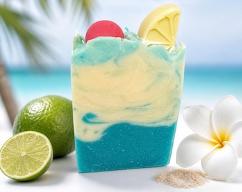 Ellima's Palm Tropical Vacation Soap – Natural Coconut Palm Bar | Handmade Artisan Soap for Summer Skin
