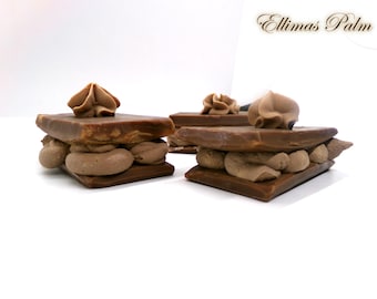 Chocolate Caramel S'mores Soap| Sweet and warm scented Bar Soap| Chocolate Soap With real Coffee