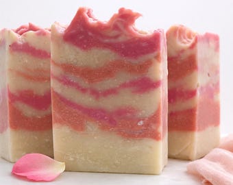 Rose Scented Handcrafted Bar Soap – Calming Floral Soap Bar – Natural Handmade Bath Soap for Relaxation & Self‑Care