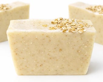 Soothing Oatmeal & Yogurt Soap – Unscented Natural Bar for Sensitive Skin | Gentle Handmade Oatmeal Soap | Colloidal Oatmeal Skincare