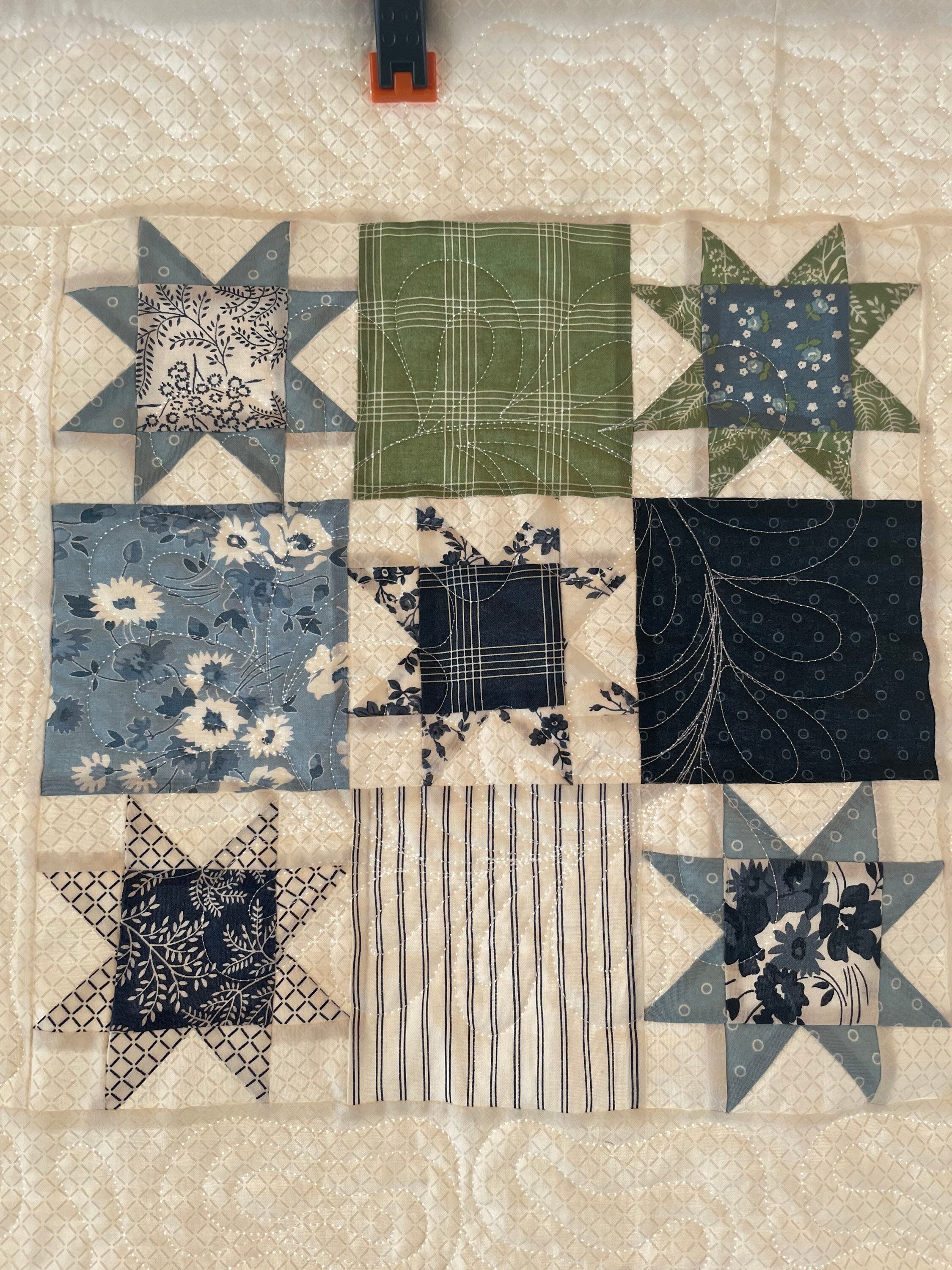 Floating Star Block Piecework Quilt for Sale Handmade Etsy