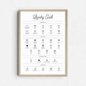 Laundry Symbols Guide Printable