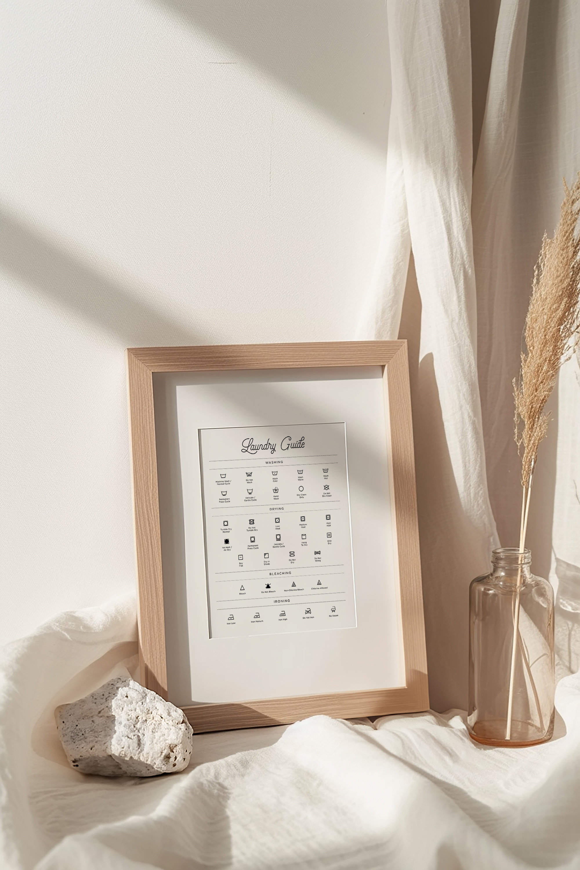Laundry Symbols Guide Printable - Etsy
