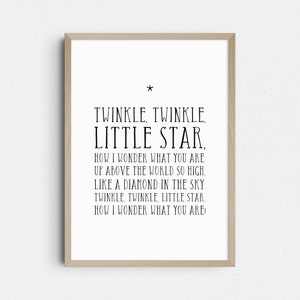 Twinkle Twinkle Little Star Printable, Nursery Wall Decor