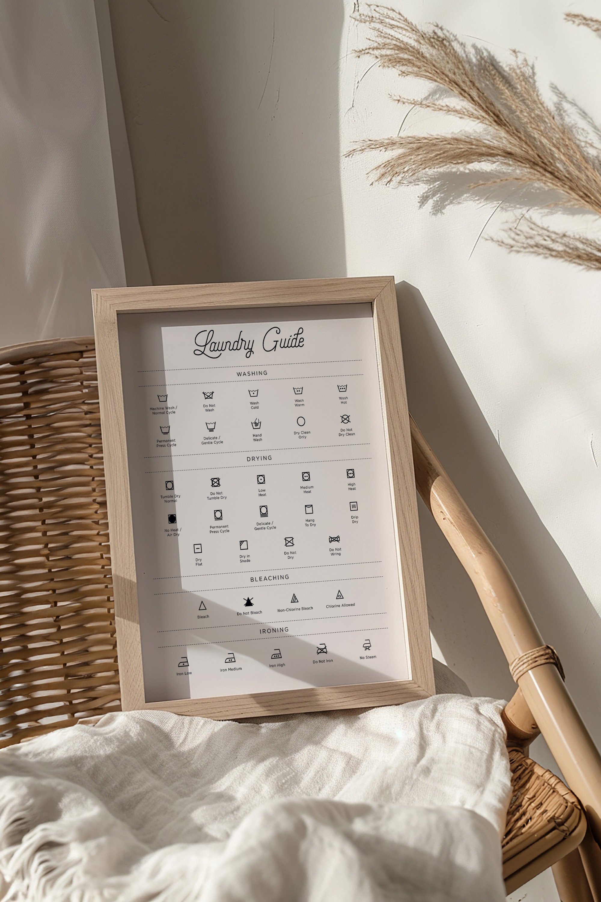 Laundry Symbols Guide Printable - Etsy