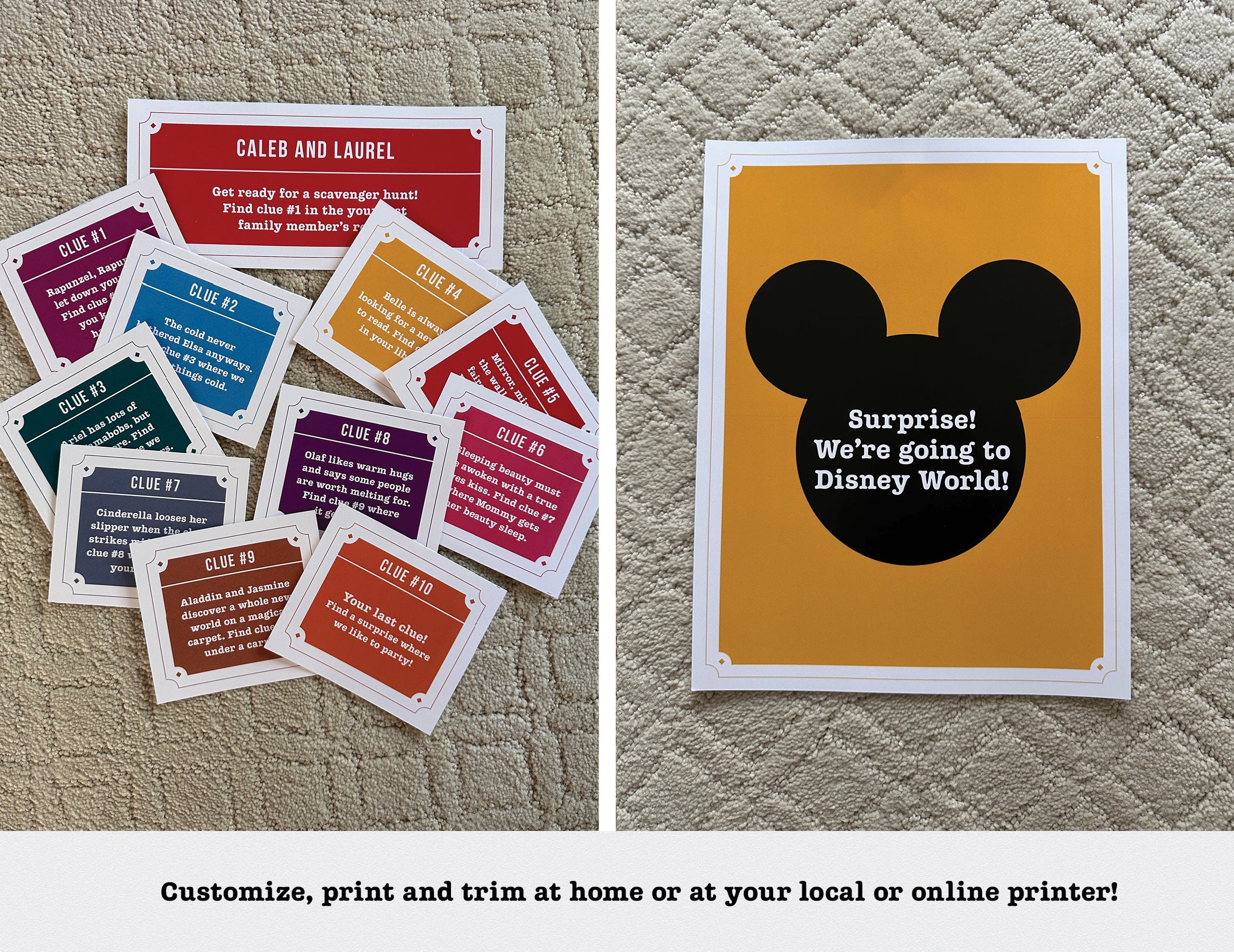 Magic Trip Reveal Scavenger Hunt, Editable Scavenger Hunt, Download PDF ...