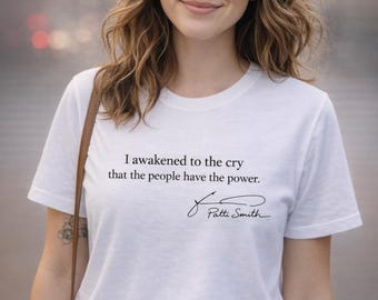 Patti Smith T-Shirt, Vintage Rock Musik Tee, Unisex Folk Songwriter Shirt, trauriges Mädchen Indie