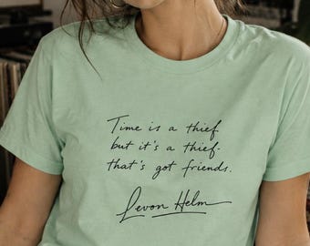 Levon Helm Songtext-T-Shirt, Vintage-Rockmusik-T-Shirt, Unisex-Folk-Songwriter-Shirt