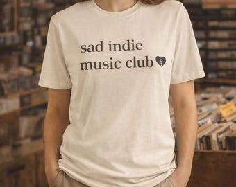 Trauriges Indie Music Club T-Shirt, minimalistisches Indie Rock Tee