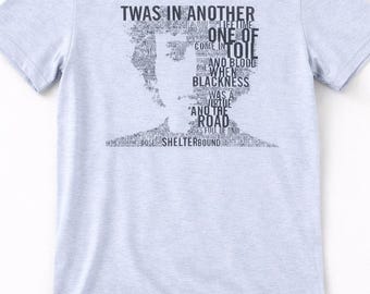 Bob Dylan Songtext T-Shirt, Vintage Rockmusik T-Shirt, Unisex Folk Songwriter Shirt