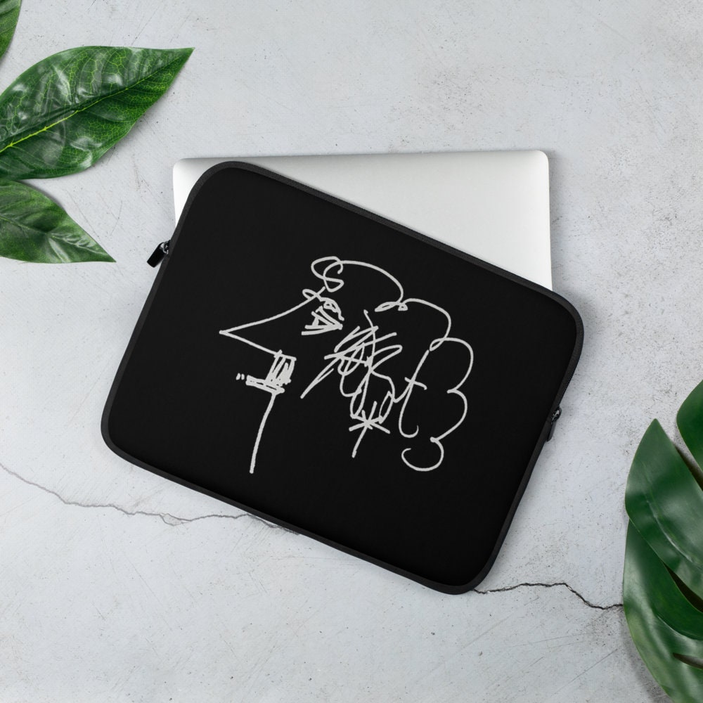 Kurt Vonnegut Coffee Mug: Slaughterhouse Five Art, 11oz Ceramic Coffee Mug, Gift Mug, Book Lover Gift Slaughterhouse Mug — Studio · Kurt Vonnegut Laptop Sleeve: Literature Art Gift, Padded Laptop Sleeve, MacBook Case, Book Lover Gift view