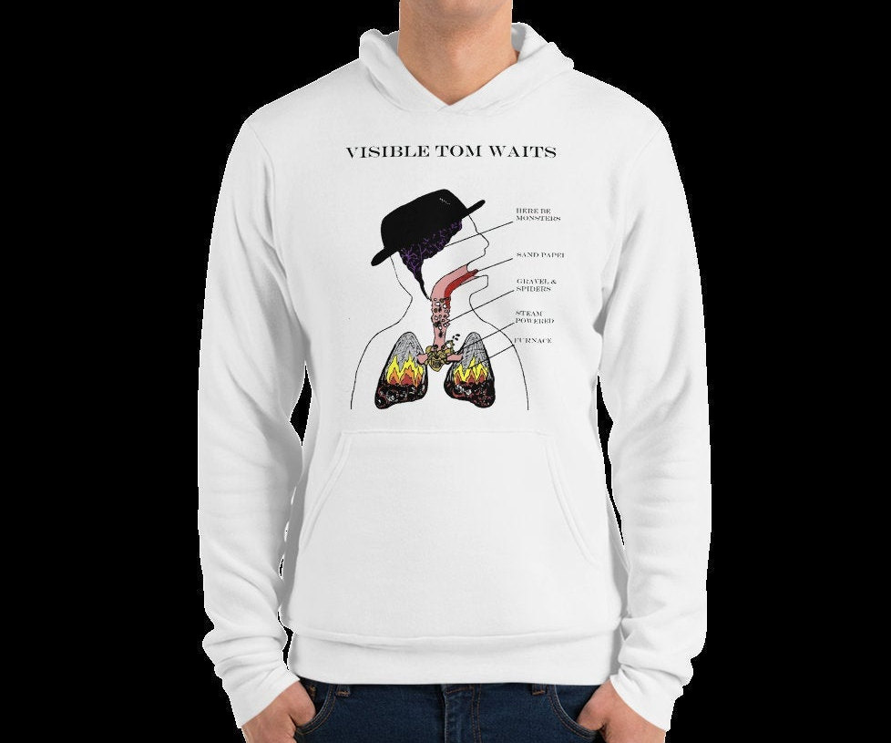Tom Waits Graphic Hoodie: Unisex Vintage Inspired Rock Sweatshirt, Unisex Pullover Hoodie, Heavyweight Graphic Sweatshirt Hoodie — Hoodies by The Perfect Goods