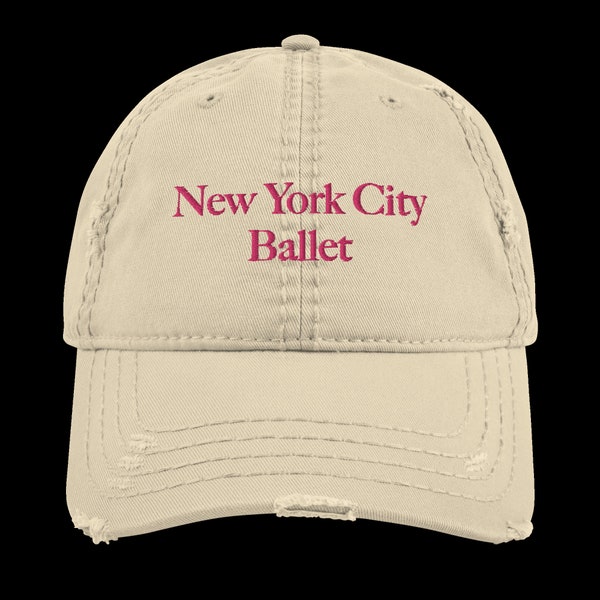 New York City Ballet distressed embroidered hat
