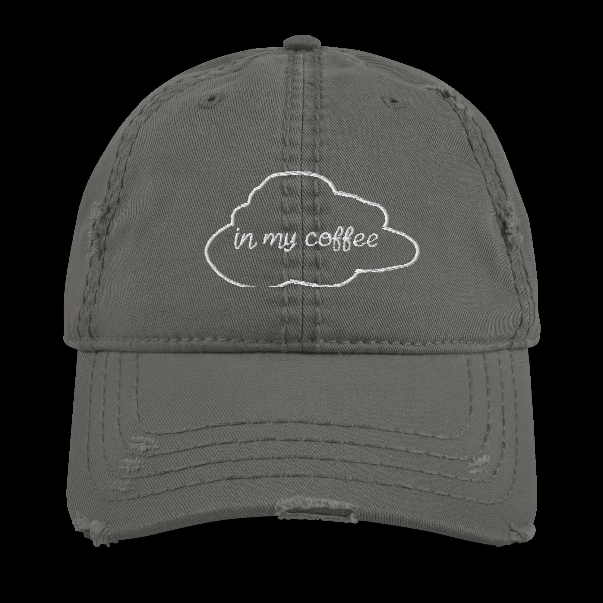 Distressed "Clouds in my Coffee" Baseball Hat Distressed Hat — Accessories by The Perfect Goods