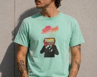 Radiohead-inspiriertes Grafik-T-Shirt, Vintage-Rock-T-Shirt, individuelle Konzertbekleidung