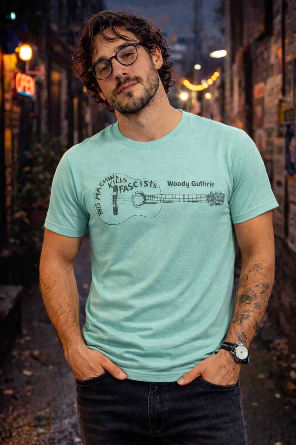 Woody Guthrie Guitar T This Machine Tee — Tees by The Perfect Goods