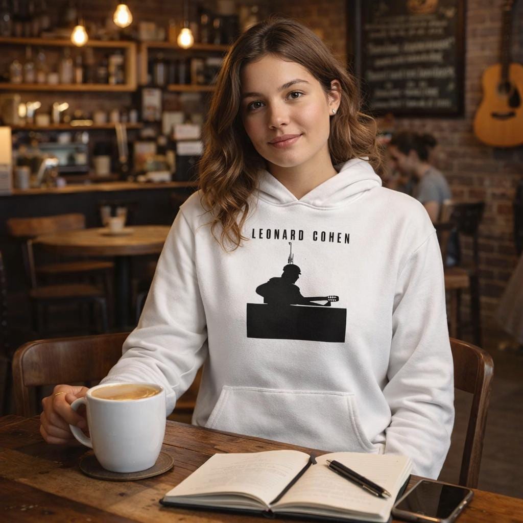 Radiohead Hoodie: Thom Yorke Inspired Unisex Pullover, Unisex Pullover Hoodie, Heavyweight Graphic Sweatshirt, Music Lover Gift Hoodie — Studio · Leonard Cohen Hoodie: Vintage Inspired Unisex Sweatshirt, Unisex Pullover Hoodie, Heavyweight Graphic Sweatshirt view