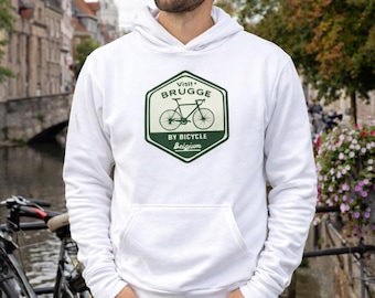 Vintage Brügge Fahrrad-Hoodie: 1981 Unisex Pullover