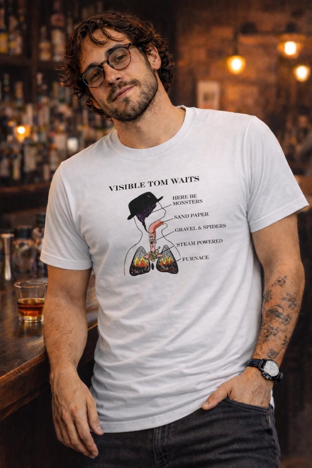 Tom Waits Visible T Tee — Tees by The Perfect Goods
