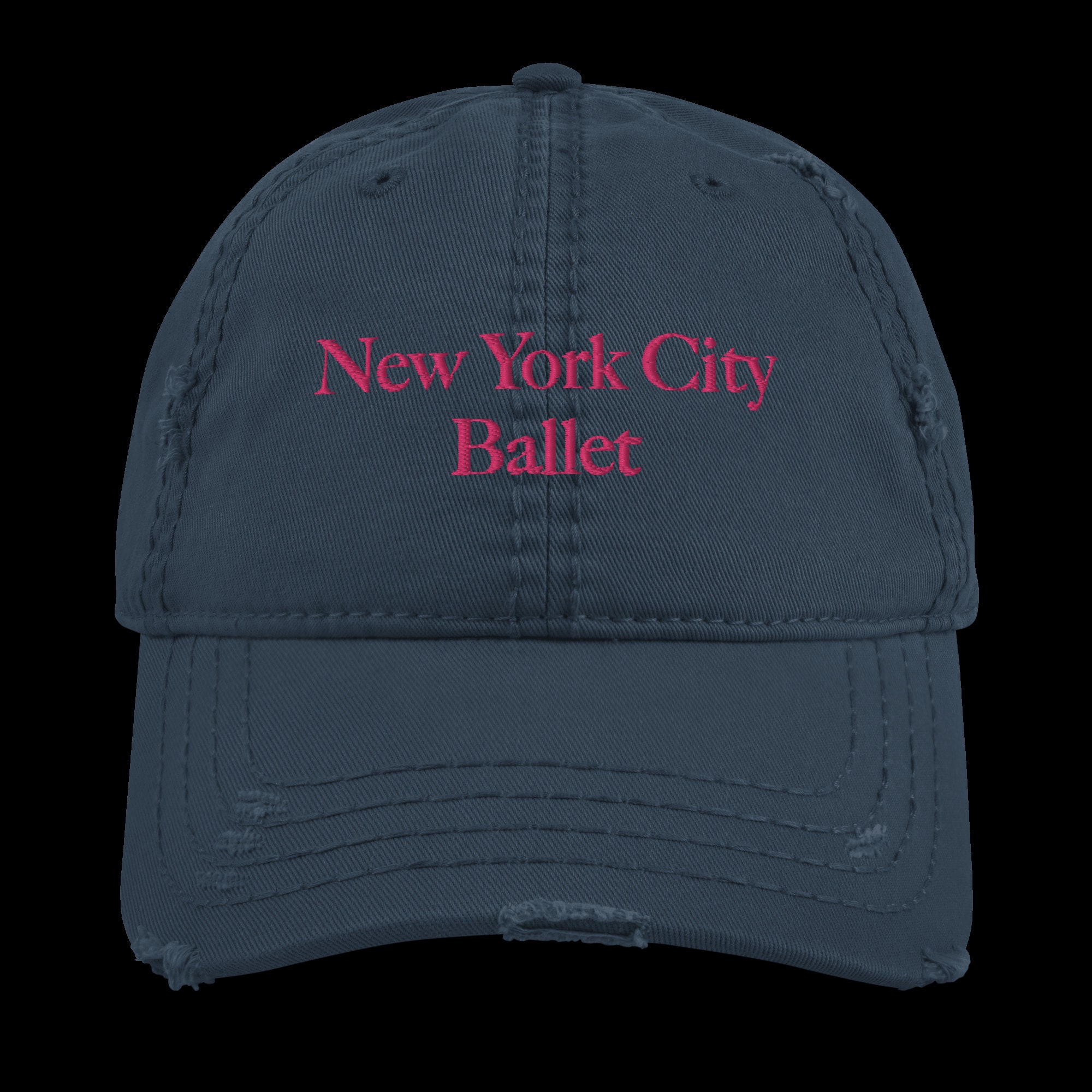 New York City Ballet Distressed Embroidered Hat - Etsy