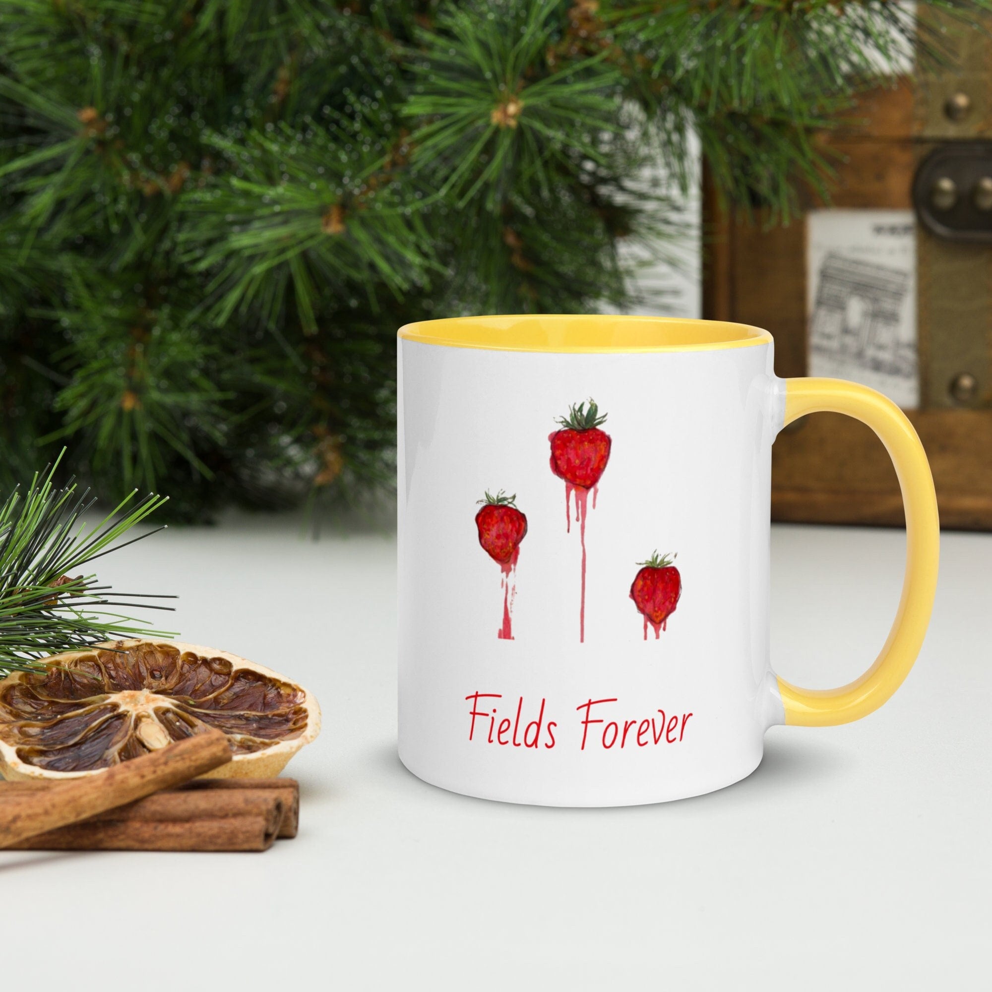 Strawberry Fields Forever Coffee Mug Strawberry Fields Mug — Accessories by The Perfect Goods