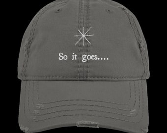 So it Goes... Kurt Vonnegut bestickter Hut
