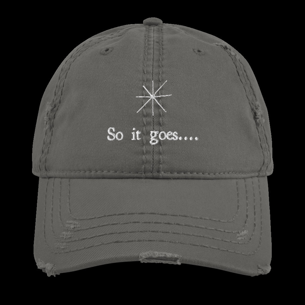 Kurt Vonnegut distressed embroidered hat, slaughterhouse five, animal farm Hat — Studio · Kurt Vonnegut So It Goes Hat, Literary Fan Gift, Embroidered Dad Hat, Adjustable Unisex Cap, Book Lover Gift view