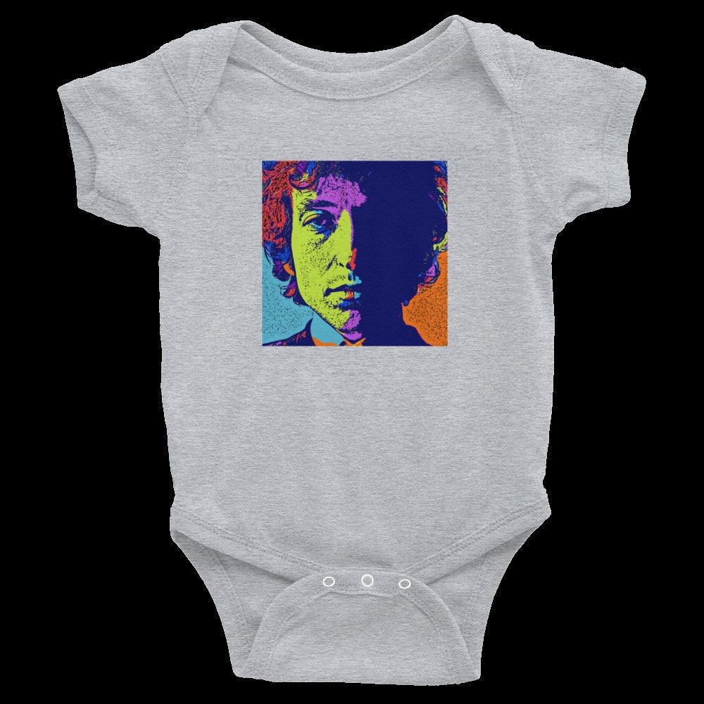 Bob Dylan Baby Bodysuit: Rock n' Roll Hipster Gift, Infant Onesie Gift Onesie — Baby by The Perfect Goods