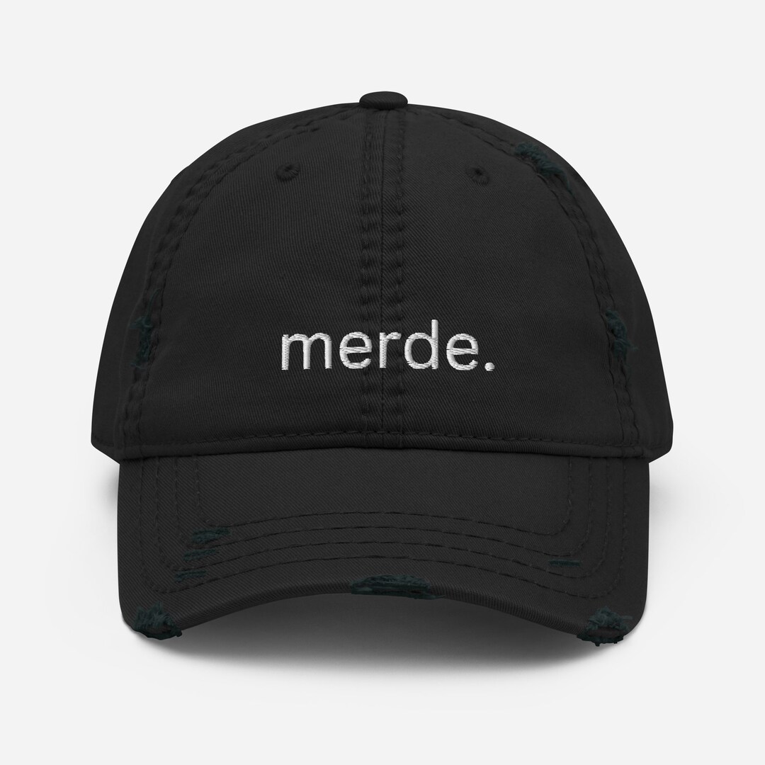 Merde Ballet Merde Embroidered Distressed Hat, Ballet Good Luck Gift, Ballerina Gift ...