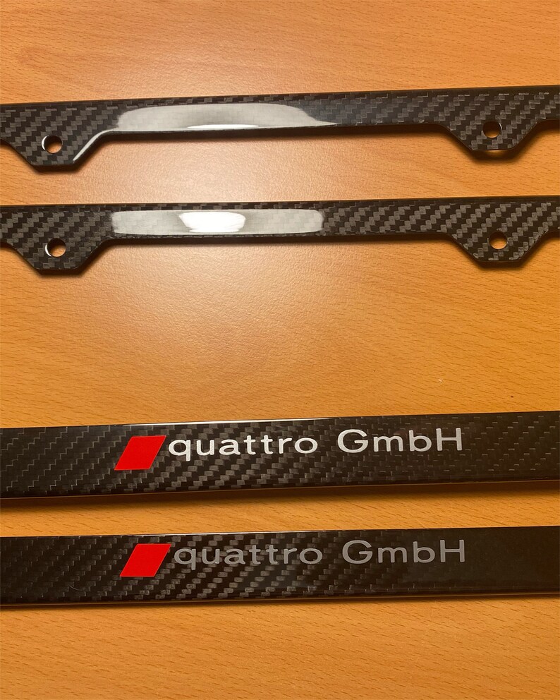 Audi Carbon Fiber License Plate Frame Etsy