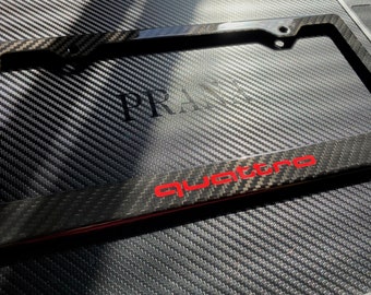 Audi Carbon Fiber License Plate Frame