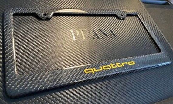 Audi carbon fiber sale license plate frame
