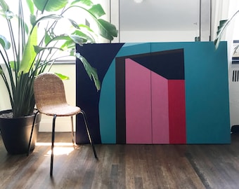 Original Acrylic Painting, Wall Decor, Decoration, Pink Room, Art