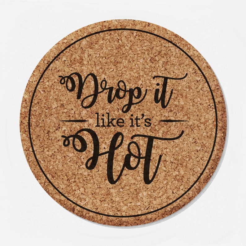 Fun Laser Cut Cork Trivets Etsy