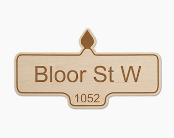 Customized laser cut street sign plaque or keychain!