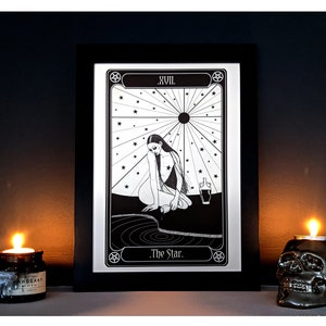 The Star Original Tarot Art Print Gothic Gift Idea, Gothic Home Decor