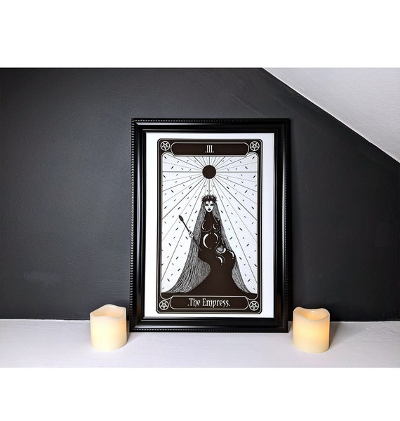 The Empress Tarot Art Print: Gothic Feminist Illustration