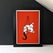 Shibari Art, Original Print, Bdsm Gift Idea, Bondage Illustration, Suspension 