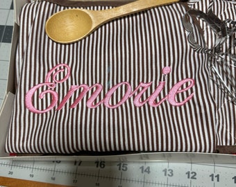 Personalized Childs Apron, hat, utensils and recipe card