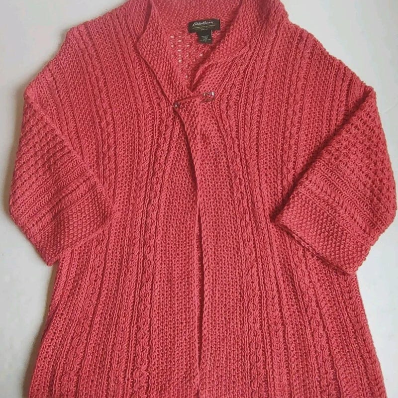 Pink Fisherman Cardigan - Etsy